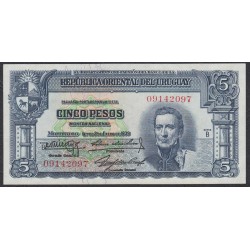 Уругвай 5 песо 1939 года (URUGUAY 5 Pesos 1939) P36a: UNC