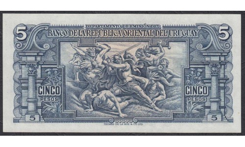 Уругвай 5 песо 1939 года (URUGUAY 5 Pesos 1939) P36a(2): UNC