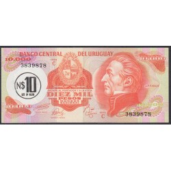 Уругвай 10 новых песо 1975 года (URUGUAY 10 Nuevos Peso 1975) P58: UNC
