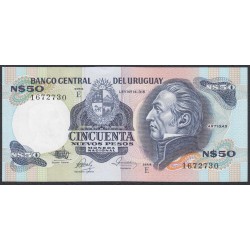 Уругвай 50 новых песо  1978-1987 года (URUGUAY 50 Nuevos Pesos 1978-1987) P61d: UNC