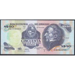 Уругвай 50 новых песо  1988-1989 года (URUGUAY 50 Nuevos Pesos 1988-1989) P61A: UNC