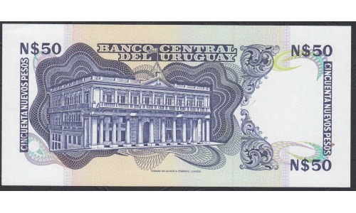 Уругвай 50 новых песо  1988-1989 года (URUGUAY 50 Nuevos Pesos 1988-1989) P61A: UNC