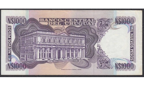 Уругвай 1000 новых песо 1978-1981 года (URUGUAY 1000 Nuevos Pesos 1978-1981) P64b: XF/aUNC