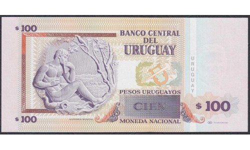 Уругвай 100 песо 2006 года (URUGUAY 100 Pesos Uruguayos 2006) P85A: UNC