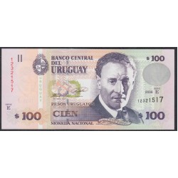 Уругвай 100 песо 2008 года(URUGUAY 100 Pesos Uruguayos 2008) P88a: UNC
