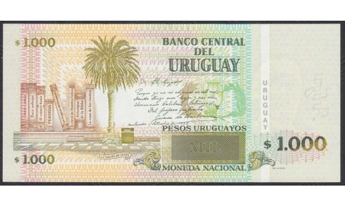 Уругвай 1000 песо 2004 года (URUGUAY 1000 Pesos Uruguayos 2004) P91a: UNC