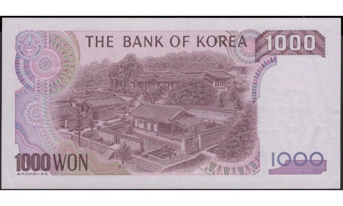 Южная Корея 1000 вон б\д (1983 год) (South Korea 1000 won ND (1983 year)) P 47 : Unc