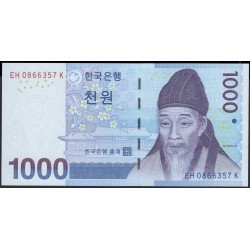 Южная Корея 1000 вон 2007 год (South Korea 1000 won 2007) P 54a : UNC