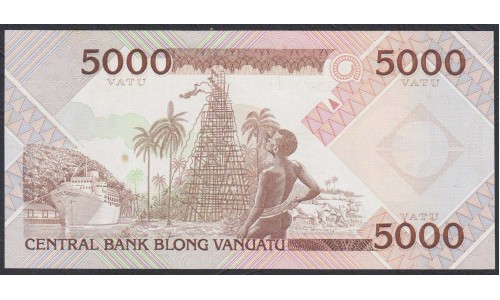 Вануату 5000 вату 1989 год (Vanuatu 5000 Vatu 1989) P 4: UNC