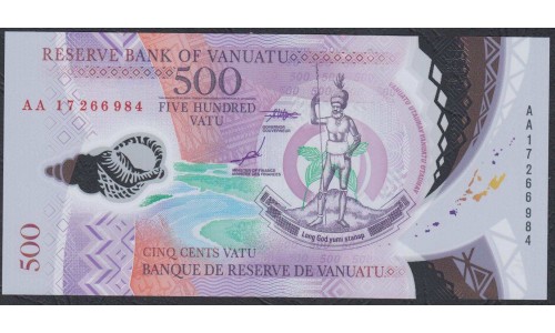 Вануату 500 вату 2017 год (Vanuatu 500 Vatu 2017) P 18: UNC