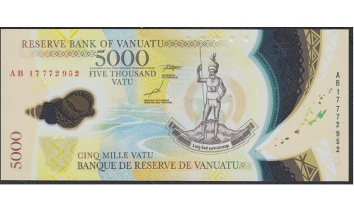 Вануату 5000 вату 2017 год (Vanuatu 5000 Vatu 2017) P 19: UNC