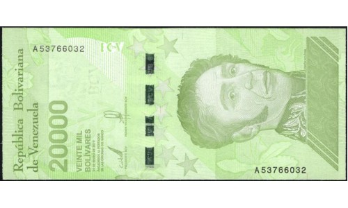 Венесуэла 20000 боливаров 2019 года (Venezuela 20000 Bolivares 2019) P NEW: UNC