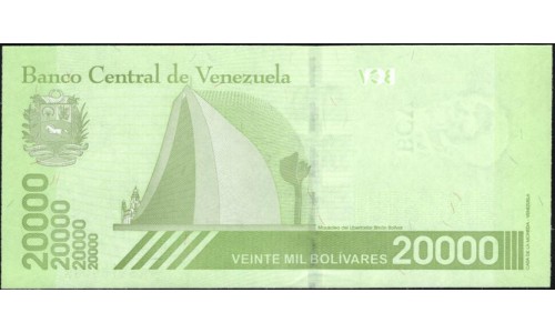 Венесуэла 20000 боливаров 2019 года (Venezuela 20000 Bolivares 2019) P NEW: UNC