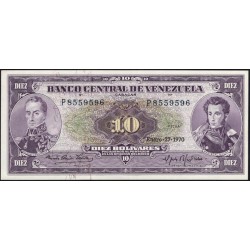Венесуэла 10 боливаров 1970 года (Venezuela 10 Bolivares 1970) P 45g: UNC