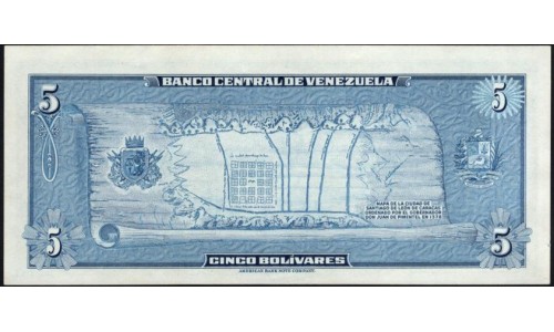 Венесуэла 5 боливаров 1966 года, префикс C (Venezuela 5 Bolivares 1966, prefix C) P 49: UNC