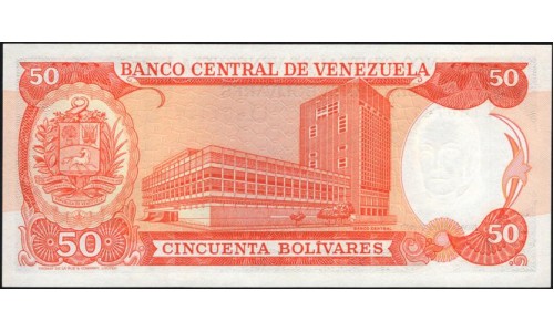 Венесуэла 50 боливаров 1977 года (Venezuela 50 Bolivares 1977) P 54d: UNC