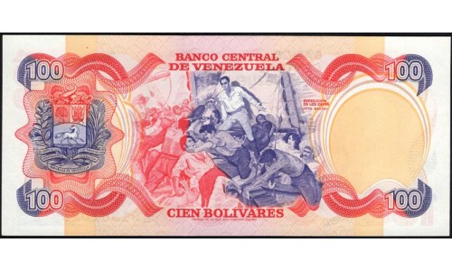 Венесуэла 100 боливаров 1980 года (Venezuela 100 Bolivares 1980) P 59a: UNC