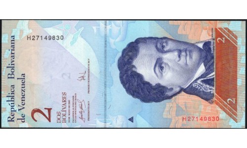 Венесуэла 2 боливара 24.05.2007 года (Venezuela 2 Bolivares 24.05.2007) P 88b: UNC