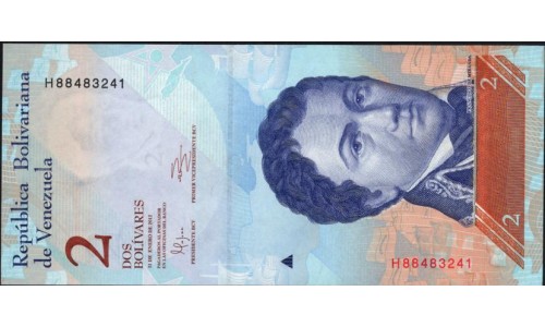 Венесуэла 2 боливара 2012 года  (Venezuela 2 Bolivares 2012) P 88d: UNC