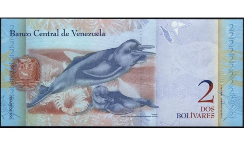 Венесуэла 2 боливара 2012 года  (Venezuela 2 Bolivares 2012) P 88d: UNC