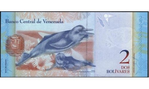 Венесуэла 2 боливара 2012 года  (Venezuela 2 Bolivares 2012) P 88e: UNC