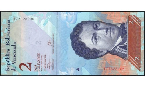 Венесуэла 2 боливара 2013 года  (Venezuela 2 Bolivares 2013) P 88f: UNC