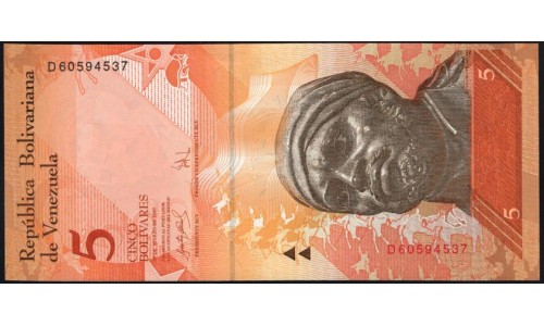 Венесуэла 5 боливаров 20.02.2007 года  (Venezuela 5 Bolivares 20.02.2007) P 89a: UNC