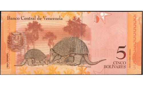 Венесуэла 5 боливаров 20.02.2007 года  (Venezuela 5 Bolivares 20.02.2007) P 89a: UNC