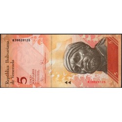 Венесуэла 5 боливаров 2009 года, НЕТ в КАТАЛОГЕ! (Venezuela 5 Bolivares 2009) P 89c: UNC