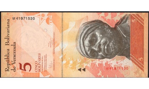 Венесуэла 5 боливаров 2011 года (Venezuela 5 Bolivares 2011) P 89d: UNC