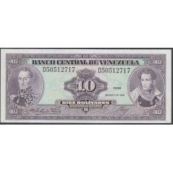Венесуэла 10 боливаров 1986 года, литера D (Venezuela 10 Bolivares 1986, Prefix D) P 61a: UNC