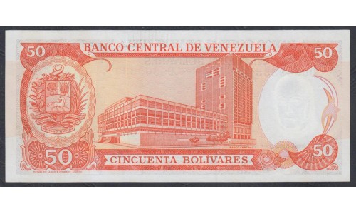 Венесуэла 50 боливаров 1976 года (Venezuela 50 Bolivares 1976) P 54c: UNC