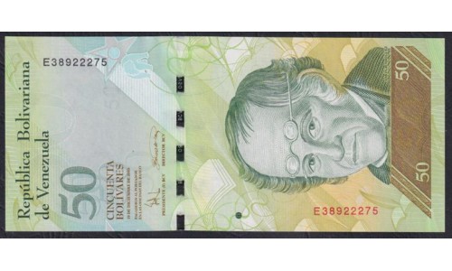 Венесуэла 50 боливаров 2008 года (Venezuela 50 Bolivares 2008) P 92c: UNC