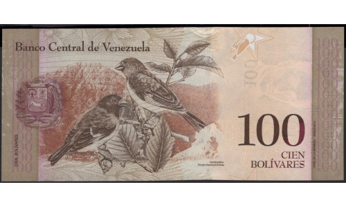 Венесуэла 100 боливаров 2011 года (Venezuela 100 Bolivares 2011) P 93d: UNC