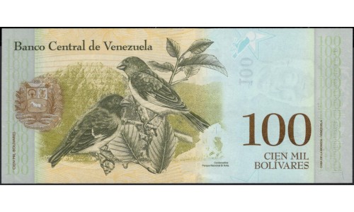 Венесуэла 100 боливаров 2017 года (Venezuela 100 Bolivares 2017) P 100a: UNC