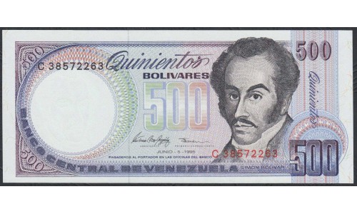 Венесуэла 500 боливаров 1995 года (Venezuela 500 Bolivares 1995) P 67е: UNC