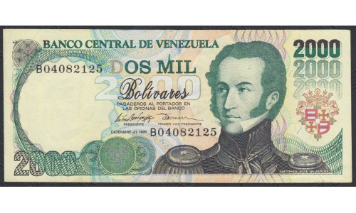 Венесуэла 2000 боливаров 1995 года (Venezuela 2000 Bolivares 1995) P 74b: XF/aUNC