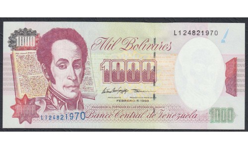 Венесуэла 1000 боливаров 1998 года (Venezuela 1000 Bolivares 1998) P 76c: UNC