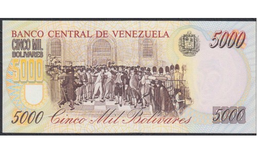 Венесуэла 5000 боливаров 1997 года (Venezuela 5000 Bolivares 1997) P 78a: UNC