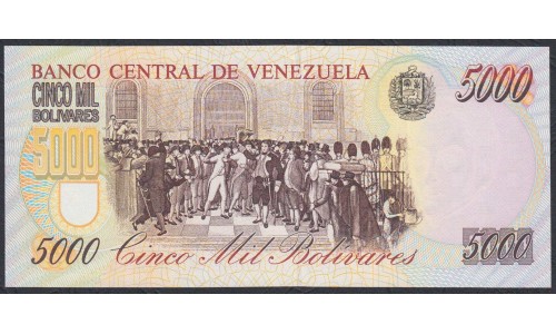 Венесуэла 5000 боливаров 1998 года (Venezuela 5000 Bolivares 1998) P 78c: UNC