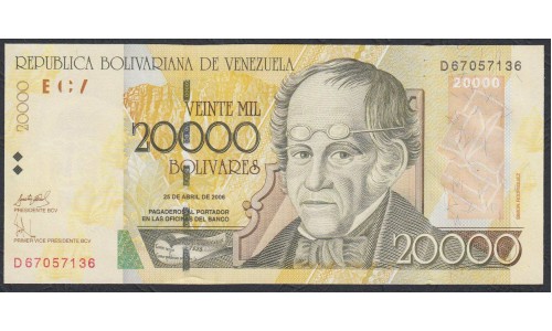 Венесуэла 20000 боливаров 2006 года (Venezuela 20000 Bolivares 2006) P 86d: UNC