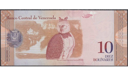 Венесуэла 10 боливаров 2009 года (Venezuela 10 Bolivares 2009) P 90b: UNC