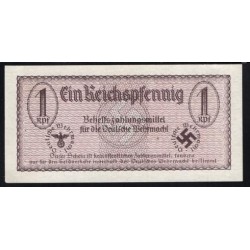 Вермахт 1 Рейхпфеннинг 1940/42 год, РЕДКОСТЬ (Wehrmacht 1 Reichspfennig 1940/42 year, RAR) P-M31: aUNC/UNC
