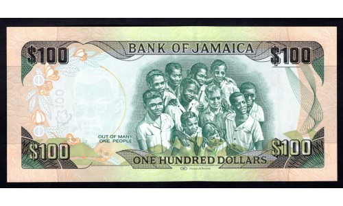 Ямайка 100 долларов 2012 (Jamaica 100 Dollars 2012) P 90 : UNC