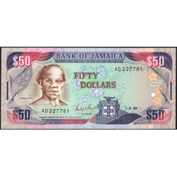Ямайка 50 долларов 1988 (Jamaica 50 Dollars 1988) P 73a : UNC
