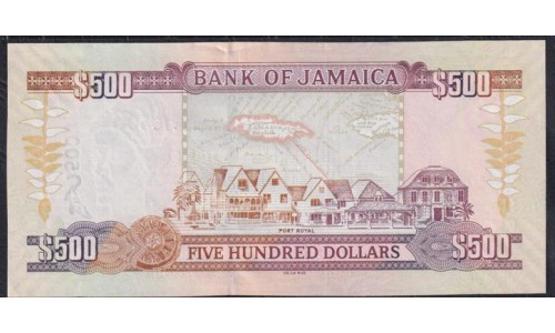 Ямайка 500 долларов 2007 (Jamaica 500 Dollars 2007) P 85e: UNC