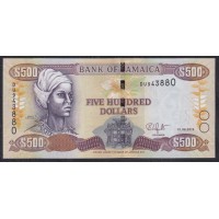 Ямайка 500 долларов 2019 года (Jamaica 500 Dollars 2019) P 85m: UNC