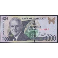 Ямайка 1000 долларов 2021 (Jamaica 1000 Dollars 2021) P 86p: UNC