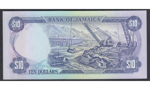 Ямайка 10 долларов 1981 (Jamaica10 Dollars 1981) P 67b : UNC