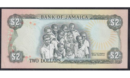 Ямайка 2 доллара 1990 (Jamaica 2 Dollars 1990) P 69d : aUnc